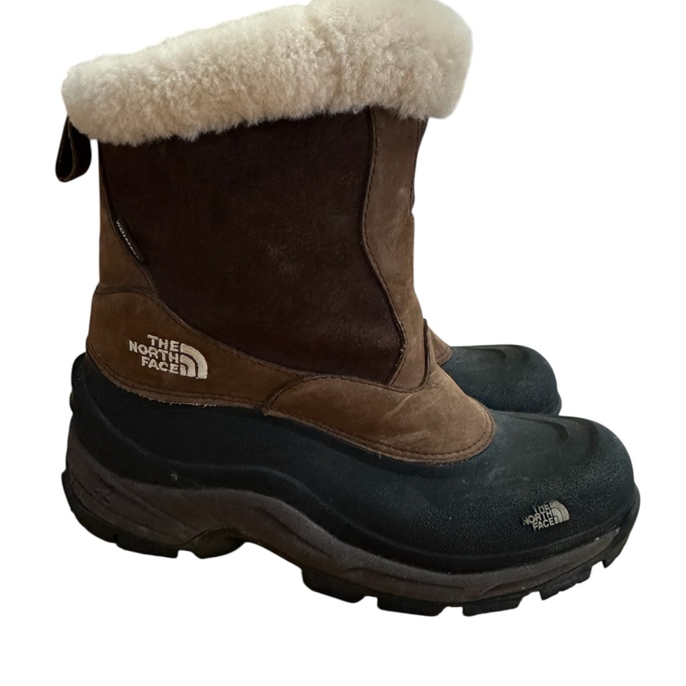 The North Face Tan and Black Winter Boots